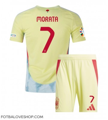 Španělsko Alvaro Morata #7 Dětské Venkovní Dres ME 2024 Krátký Rukáv (+ trenýrky)